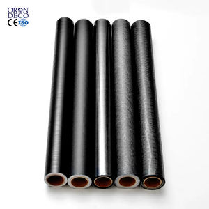 Papier peint auto-adhésif noir mat ORON DECO, décoration murale, panneaux muraux 3D, design d'intérieur, panneau de plafond en PVC, rouleaux de papier peint - Product Image 1