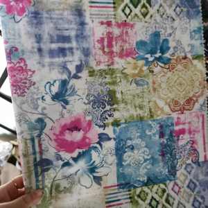 Funda de cojín de tela de rayón estampada, tela de tapicerí<span class=keywords><strong>a</strong></span> de sofá de terciopelo - Product Image 6