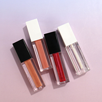 Brillant à Lèvres Carré avec Couvercle Blanc et Noir Brillant à Lèvres de Maquillage Logo Personnalisé Marque Privée Imprimez Votre Logo