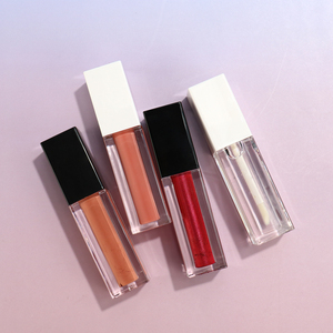 ลิปกลอสทรงสี่เหลี่ยมพร้อมฝาปิดสีขาวและสีดํา ลิปกลอสแต่งหน้า โลโก้ที่กําหนดเอง ฉลากส่วนตัว พิมพ์โลโก้ของคุณ - Product Image 6