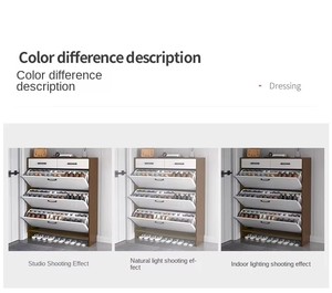 Fabriek Hot Selling Woonkamer Schoenkast Display Paneel Hout Pull Open Kast Voor Thuisgebruik Met <span class=keywords><strong>3</strong></span> Laag - Product Image 6