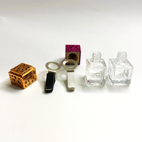Luxe Carré Rose Or Couvercle Évent De Voiture Diffuseur D'air Désodorisant Clip En Métal Parfum De Voiture Bouteille De Parfum