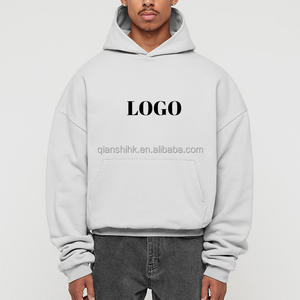 Fabricants de vêtements de luxe à épaules tombantes Sweats à capuche streetwear lourds pour hommes Sweats à capuche surdimensionnés personnalisés de créateur pour hommes - Product Image 2