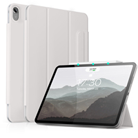Étui pour tablette série magnétique avec boucles et microfibre PU avec couverture intelligente pour ipad 10th