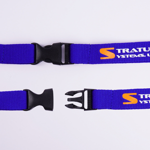 Tùy chỉnh thân thiện với môi phẳng dệt ID dây đeo trắng/Nylon Polyester dây buộc tùy chỉnh in kim loại móc hội nghị khuyến mại - Product Image 5