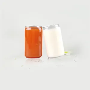 Benutzer definierte Saft flasche Kunststoff-Getränkedosen Kunststoff-Pop-Dose Bouteille De Jus Plastik flaschen Lieferanten für leicht zu öffnende Getränke