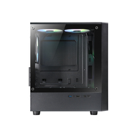 Boîtier de PC de bureau OEM, tour d'ordinateur, boîtier M-ATX avec panneau en plastique et fenêtre latérale en verre transparent, PC pour le bureau, la maison, les entreprises