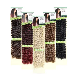 Zoesoul 22 inch Synthetic Water Wave Bulk Crochet Hair Braid For Braiding Hair Extension