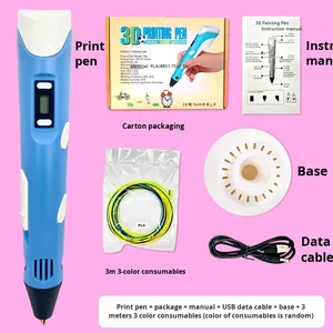 ปากกา3D พิมพ์ลายอุณหภูมิสูงสำหรับเด็กปากกากราฟฟิตี3D แบบทำมือชุดของเล่นวาดภาพเพื่อการศึกษาสำหรับเด็กทำจากพลาสติก - Product Image 4