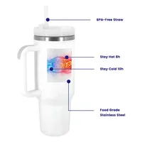 Meilleure vente tasse 40oz avec poignée bouteille thermos en acier inoxydable 304 avec tasses à eau de grande capacité avec couvercle et paille