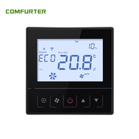 Comfurter 24v 3 Fan Speed EC Fan Modulating Relay Valve Modbus RS485 Wifi Tuya Control de voz Controlador de temperatura ambiente