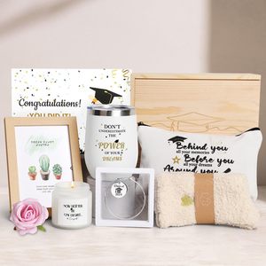 Graduation Gift Set With Tumbler Candle Pillow And <b>Keepsake</b> <b>Box</b> Modern Personalized Wooden <b>Box</b> For Graduates - Product Image 4