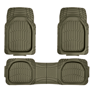 Tapis de sol de voiture universels en PVC <span class=keywords><strong>noir</strong></span>, imperméables toutes saisons, à bordure surélevée, épaisseur 2 mm, ensemble complet de 4 pièces - Tapis de protection pour automobile - Product Image 4