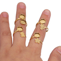 8mm Edelstahl Ring Tray verstellbare leere Basis DIY hand gefertigten Schmuck Zubehör Großhandel Schmuck Funds tücke & Komponenten