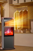Nouveau 2026 – Chauffe-vent portable 3D effet flamme 2000W avec humidificateur vapeur à atomisation intégrée et télécommande pour maison et bureau
