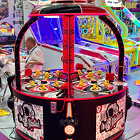 Machine de jeu d'arcade Whack-a-Mole Wow Ouch pour 4 joueurs, à monnayeur, avec tickets de récompense, pour centre de jeux