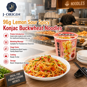 96g Lemon Sour Spicy <strong>Konjac</strong> Buckwheat <strong>Noodles</strong> Ready to Eat Instant Low Calorie Asian Food Snack OEM Private Label - Product Image 6
