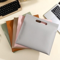Organiseur de dossiers pratique en cuir PU, mallette souple avec poche à ouverture magnétique pour les voyages ou le bureau