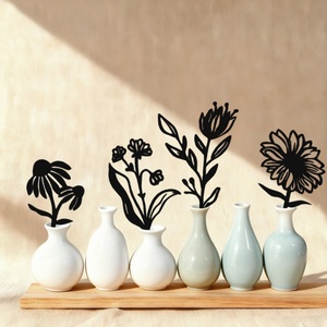 Piquets de jardin en métal rustiques, accessoires décoratifs, piquets décoratifs en métal, sculpture artificielle polie en métal facile à poser, pots de fleurs en métal. - Product Image 3