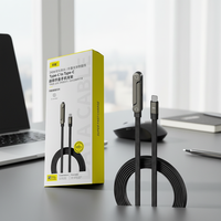Câble USB-C 4-en-1 en maille, PD 3.1, TPE, rotation à 180 degrés, conducteur en cuivre pur, support de téléphone stable, durabilité extrême, rapide