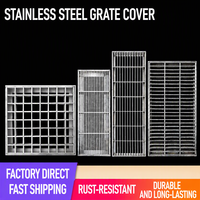 Grille de drainage robuste en acier inoxydable pour caniveaux de voirie municipale, cuisines, allées et cours