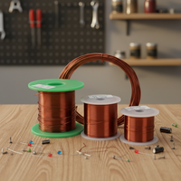 Cable de Cobre Sólido Esmaltado en Poliuretano, 36 SWG, IP65, Alta Pureza, Diámetro Personalizado, para Aplicaciones Industriales, Automotrices, de Calefacción y Energía