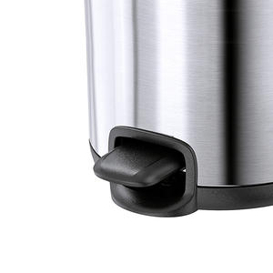 Cubo de Basura de Acero Inoxidable Cilíndrico de 2 kg con Pedal Silencioso para Uso en Interiores, Cocina, Baño, Dormitorio, Sala de Estar - Product Image 4