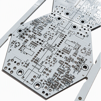 Circuit imprimé FR4 double face, circuit imprimé à masque de soudure blanc, panneau de circuit imprimé de forme irrégulière pour le contrôle industriel