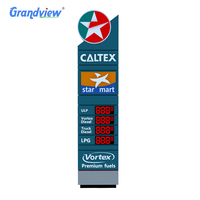 Letrero de Pylon Personalizado para Gasolinera con Pantalla LED de 12 Pulgadas para Gasolina, Letrero de Pylon para Gasolinera de Primera Calidad