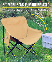 Chaise portable personnalisée en tube d'acier, pliable, de luxe, pour le camping, la randonnée, les voyages, adaptée aux animaux domestiques, confortable, pour l'extérieur, le jardin, la plage