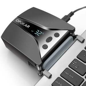 Ventilateur de refroidissement pour ordinateur portable Opolar, 13 vitesses de ventilation, 2600-5000 tr/min, double USB, refroidissement par air, aluminium et plastique - Product Image 1