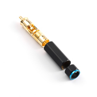 Hi-End non soudé plaqué or cuivre AV 9mm mâle RCA prise Audio fil connecteur Audio répartiteur et convertisseurs