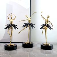 Modèle de danseuse de ballet, accessoires de luxe pour la maison, en cuivre, cadeau d'affaires, décoration nordique pour la maison