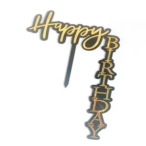 Origineel Ontwerp Cake Topper Acryl Happy Birthday Cake Topper Decoratie Voor Verjaardag Happy Party Cake Gunsten Benodigdheden