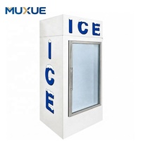 Congélateur vitrine Muxue à porte vitrée, capacité 650L, refroidissement par air, bac de stockage de glace, armoire à glace commerciale