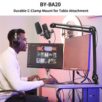 BOYA BY-BA20 de Suspension à Ressort Réglable Bras Microphone Stand Support Table Clamp pour BY-M1000 streaming podcasting