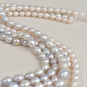 Perles de culture d'eau douce naturelles de 9-10 mm, grandes, presque en vrac, pour chaîne de perles semi-finie, accessoires de bijoux DIY - Product Image 3