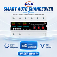 Commutateur de transfert automatique JIUJI JJVPD6-63VAKW avec protection contre les surtensions et les sous-tensions et protection contre les surintensités, sélecteur de phase automatique 63A