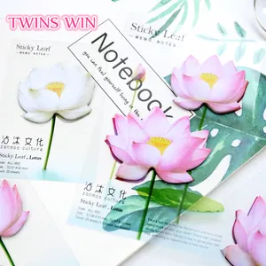 wholesale fashion sticky rice summer lotus design sticky memo factory directly sell transparent sticky notes