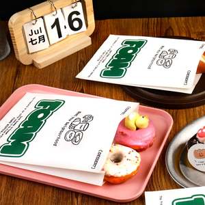 Custom Flat V Shape Bottom Oil Proof Kraft Paper <b>Bag</b> for Food Sandwich Donut Snack Packing Chips Bakery Cookies - Product Image 4