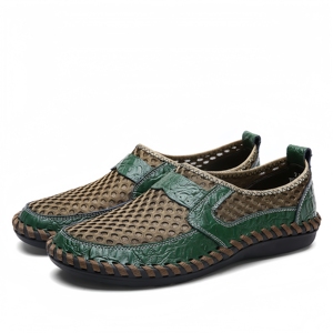 2025 hommes décontracté été pleine taille sans lacet extérieur maille <span class=keywords><strong>sandales</strong></span> respirant grande taille chaussures - Product Image 1