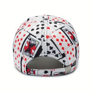 Casquette de baseball unisexe amusante style Hip Hop, motif sportif, 6 panneaux, sergé 100% polyester, réglable, pour le poker et les jeux de cartes, vente en gros - Product Image 4
