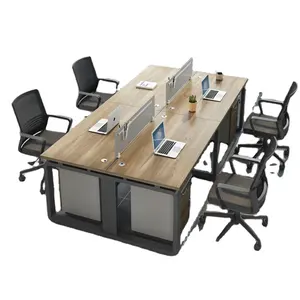 office partition table Staff desk Cubicle workstation Office Furniture set Bureau de travail modular office table and chair set