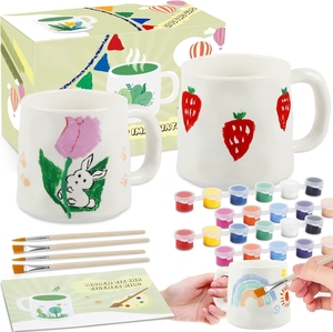 <span class=keywords><strong>Kit</strong></span> <span class=keywords><strong>de</strong></span> peinture <span class=keywords><strong>de</strong></span> tasses à personnaliser <span class=keywords><strong>de</strong></span> qualité supérieure, <span class=keywords><strong>kit</strong></span> <span class=keywords><strong>de</strong></span> peinture sur <span class=keywords><strong>poterie</strong></span> <span class=keywords><strong>pour</strong></span> adultes, <span class=keywords><strong>kit</strong></span> d'art et d'artisanat avec tasses, peintures, pinceaux, ensemble cadeau <span class=keywords><strong>de</strong></span> peinture - Product Image 1