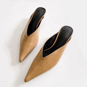 Women Low Thin Heels Slippers Sexy Pointed Toe on <b>Shoes</b> Dress Summer Outdoor Office Ladies Sandals - Product Image 2