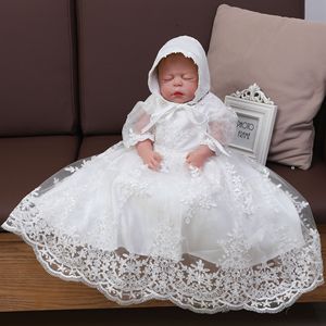 Vestido Blanco de Bautizo para Bebés Niñas, Vestido de Princesa para Boda, Vestido de Encaje Blanco para Bautizo, Cumpleaños y Comuniones - Product Image 1