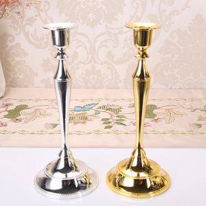 Métal Or Bronze <span class=keywords><strong>Noir</strong></span> Argent Européen Élégant <span class=keywords><strong>Bougeoir</strong></span> candélabre décoration de mariage Candélabre <span class=keywords><strong>Chandelier</strong></span> - Product Image 3