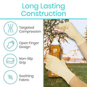 Sarung tangan kompresi reumatoid wanita, sarung tangan tanpa jari ortopedi pereda nyeri artritis - Product Image 4