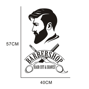 Adesivo <span class=keywords><strong>da</strong></span> barbiere 3d in vinile autoadesivo per la decorazione della parete del negozio - Product Image 6