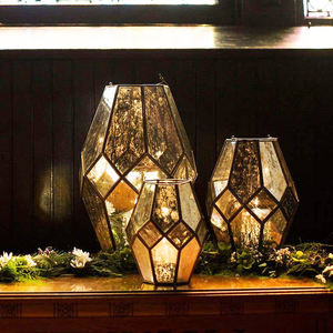 Lanterne suspendue décorative marocaine pour la décoration de mariage et la décoration de la maison, lampe suspendue en verre antique - Product Image 1